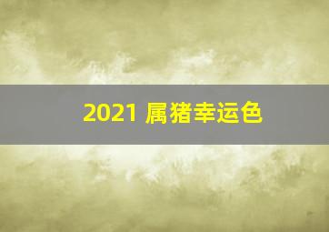 2021 属猪幸运色